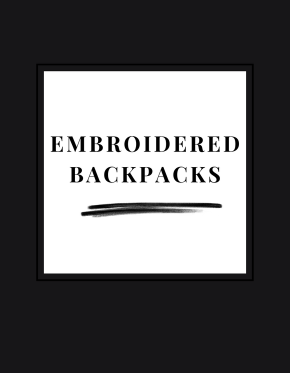 EMBROIDERED BACKPACKS