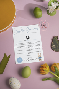 Blue Easter Bunny Letter