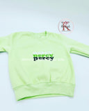 Triple Name Pastel Green Sweater