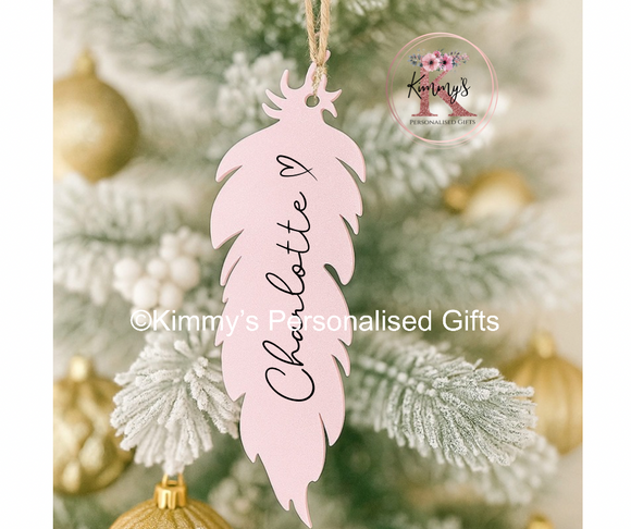 Pink Feather Bauble