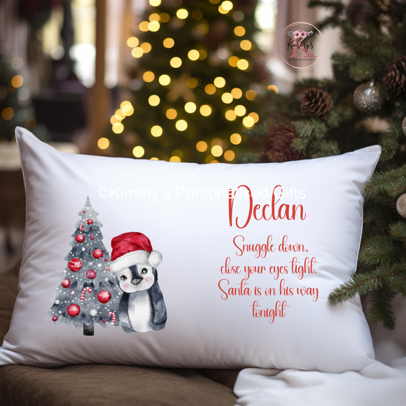 Penguin Christmas Eve Pillowcase