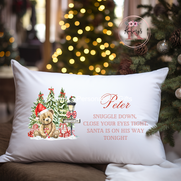 Teddy Christmas Eve Pillowcase