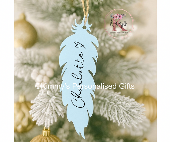Blue Feather Bauble