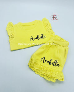 Yellow Frilled Summer Set