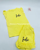 Yellow Frilled Summer Set