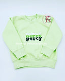 Triple Name Pastel Green Sweater