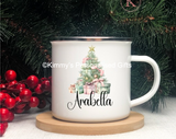 Green Tree Enamel Mug