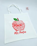 Apple Teacher Tote Bag