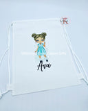 Green School Girl Drawstring Bag