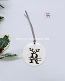 Ceramic 2D Reindeer bauble