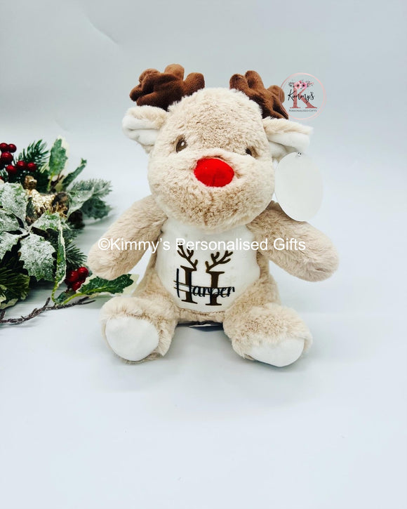 Personalised Reindeer Teddy