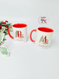 Teddy Initial Christmas Mug