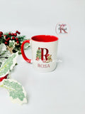 Teddy Initial Christmas Mug