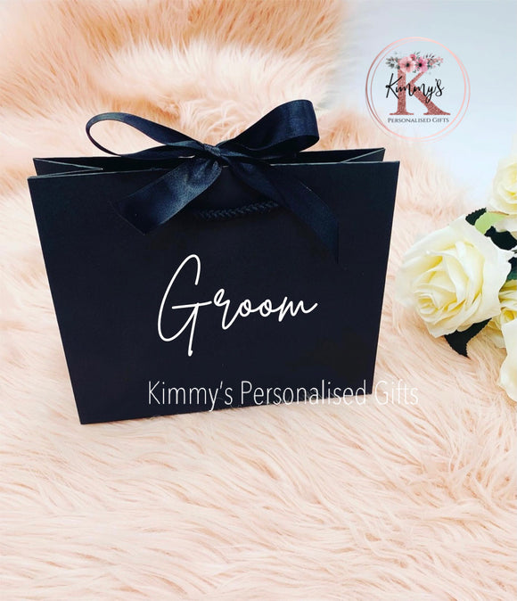 Small Black Gift Bag with Bow