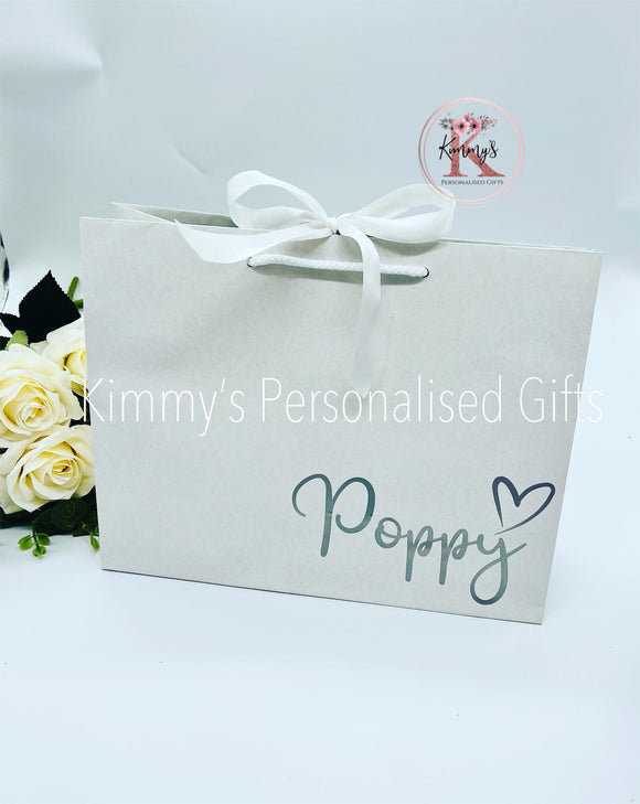 White Gift Bag with Bow