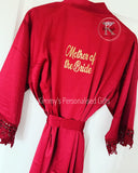 Burgundy Lace Robe