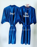 Navy Blue Plain Style Robes