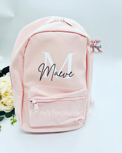 Pink Personalised BackPack