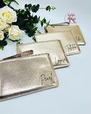 Rose Gold PU Leather Clutch Bag