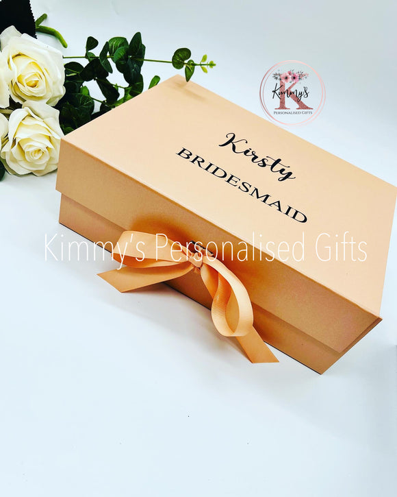 Rose Gold Personalised Magnetic Gift Boxes