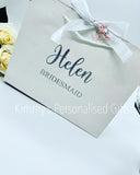 White Gift Bags with changeable ribbon