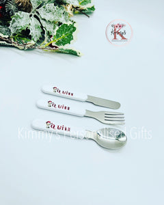Personalised Christmas Childrens Cutlery