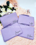 Lilac PU Leather Clutch Bag