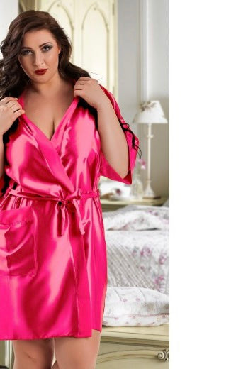 Hot Pink Plain Style Robes