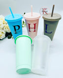 Letter and Name Tumbler with Straw