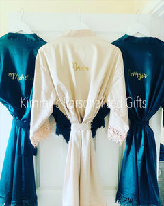 Emerald Green Plain Style Robes