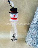 Christmas Snowman or Santa Bottle
