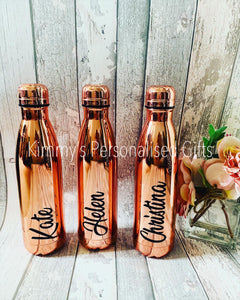 Thermal Rose Gold Personalised Bottle